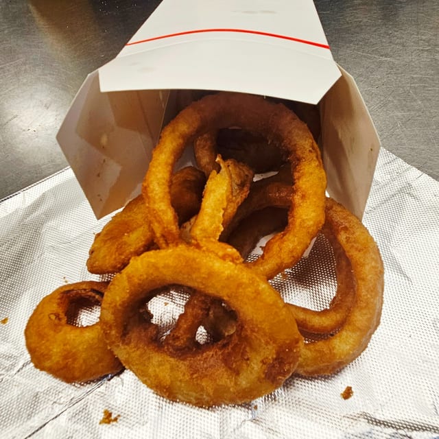Beer Battered Onion Rings.