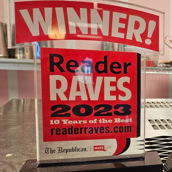 A "Reader Raves 2023 Winner" award, celebrating 10 years of being the best.